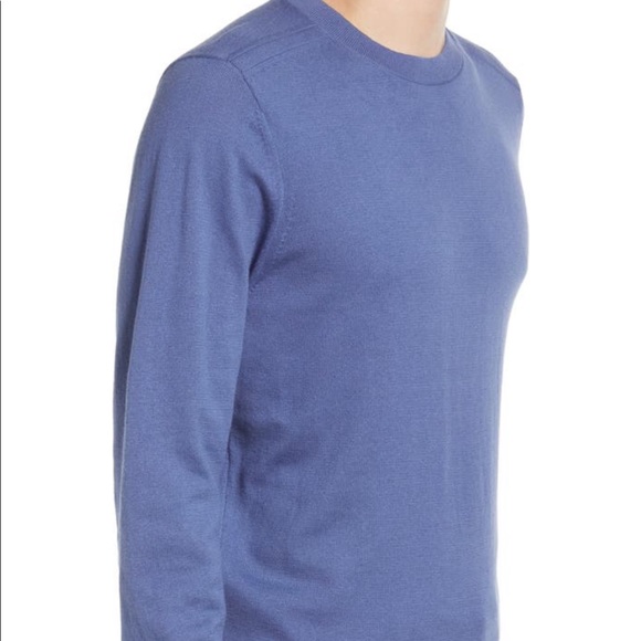 Mens Small Tech-Smart Thermo Crewneck Sweater in Blue Angelite NWT - Picture 4 of 11